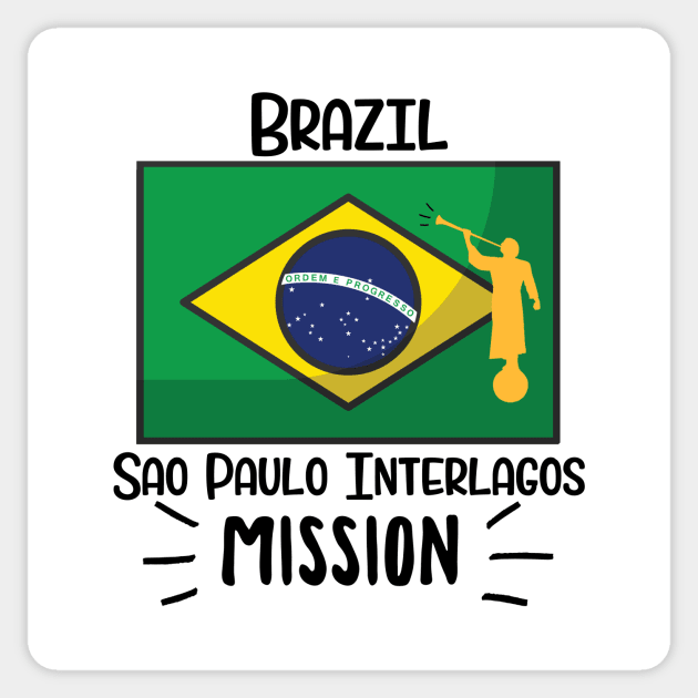 Brazil Sao Paulo Interlagos Mormon LDS Mission Missionary Gift Idea Sticker by TruckerJunk